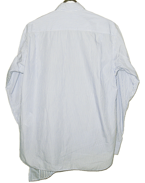 コムデギャルソンシャツ 15SS 捻れパッチワークシャツ XS COMME des GARCONS SHIRT ストライプ アシンメトリー_画像2