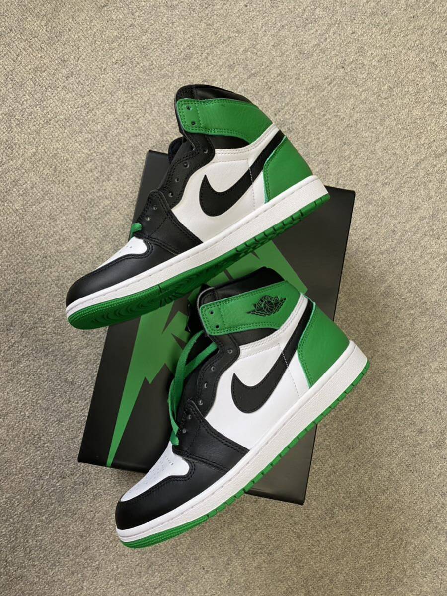 【新品】【未使用】Air Jordan 1 Retro High OG Celtics/Black and Lucky Green ナイキ エアジョーダン1 セルティックス ラッキーグリーン_画像1