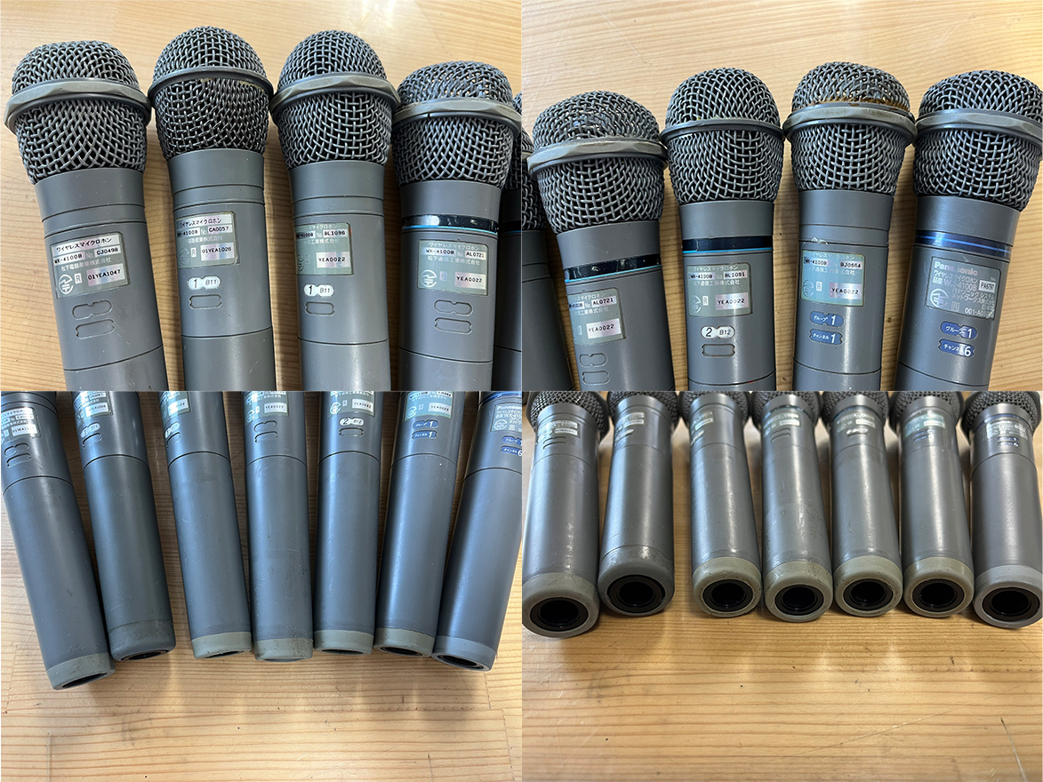 Panasonic WX-1700 WX-3100 WX-1500 WX-4100B wireless microphone 18 pcs set present condition goods 
