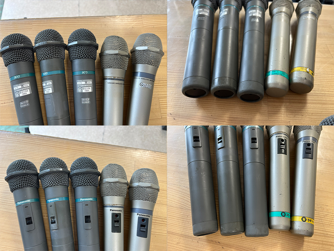 Panasonic WX-1700 WX-3100 WX-1500 WX-4100B wireless microphone 18 pcs set present condition goods 