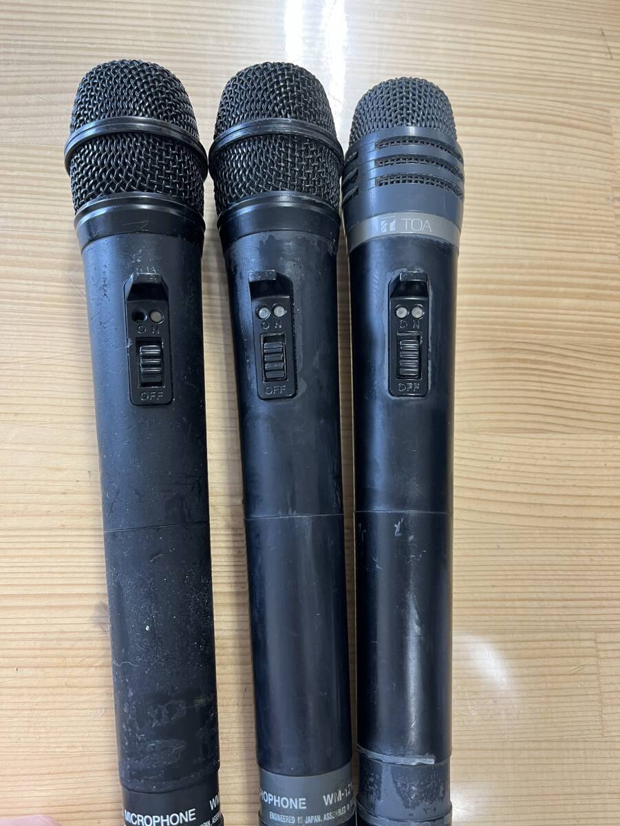 TOA WM-1210 WM-1220 wireless microphone 3 pcs set present condition goods junk 