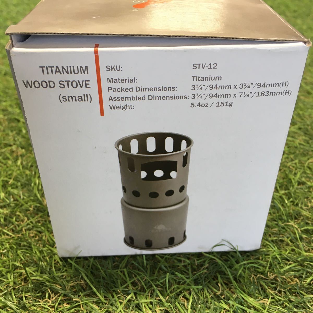 RX258-A65 TOAKS トークス TITANIUM WOOD STOVE(small) STV-12 ストーブ アウトドア キャンプ 本体汚れ箱汚れ有り 未使用 保管品 焚き火台_画像7