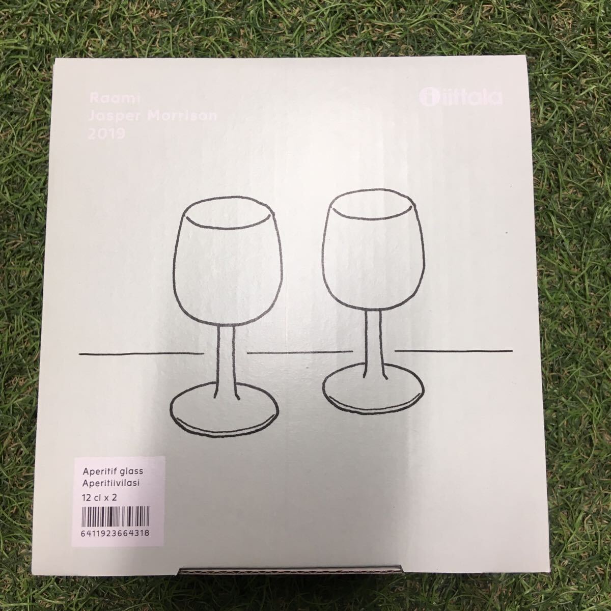 RX405 D-012 iittala イッタラ Raami Aperitif glass Aperitiivilasi 120ml ペア クリア 北欧 2点まとめ 箱シミ有り 未使用 保管品 グラス_画像6