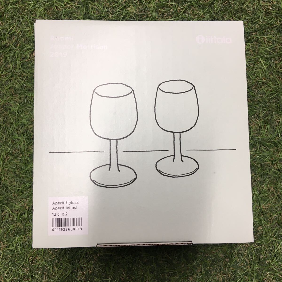 RX408 D-010 iittala イッタラ Raami Aperitif glass Aperitiivilasi 120ml ペア クリア 北欧 2点まとめ 箱汚れ 傷有 未使用 保管品 グラス_画像6