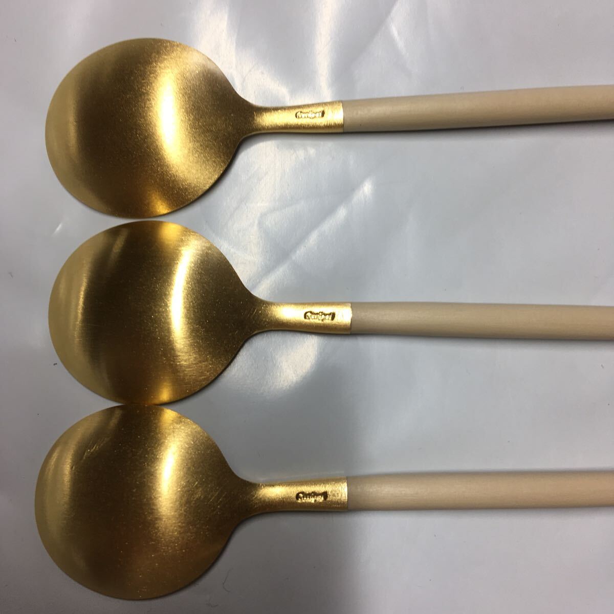 RX427 D-02 Cutipolkchi paul (pole) cutlery set goa ivory Gold spoon 7 point summarize kitchen interior unused storage goods tableware 