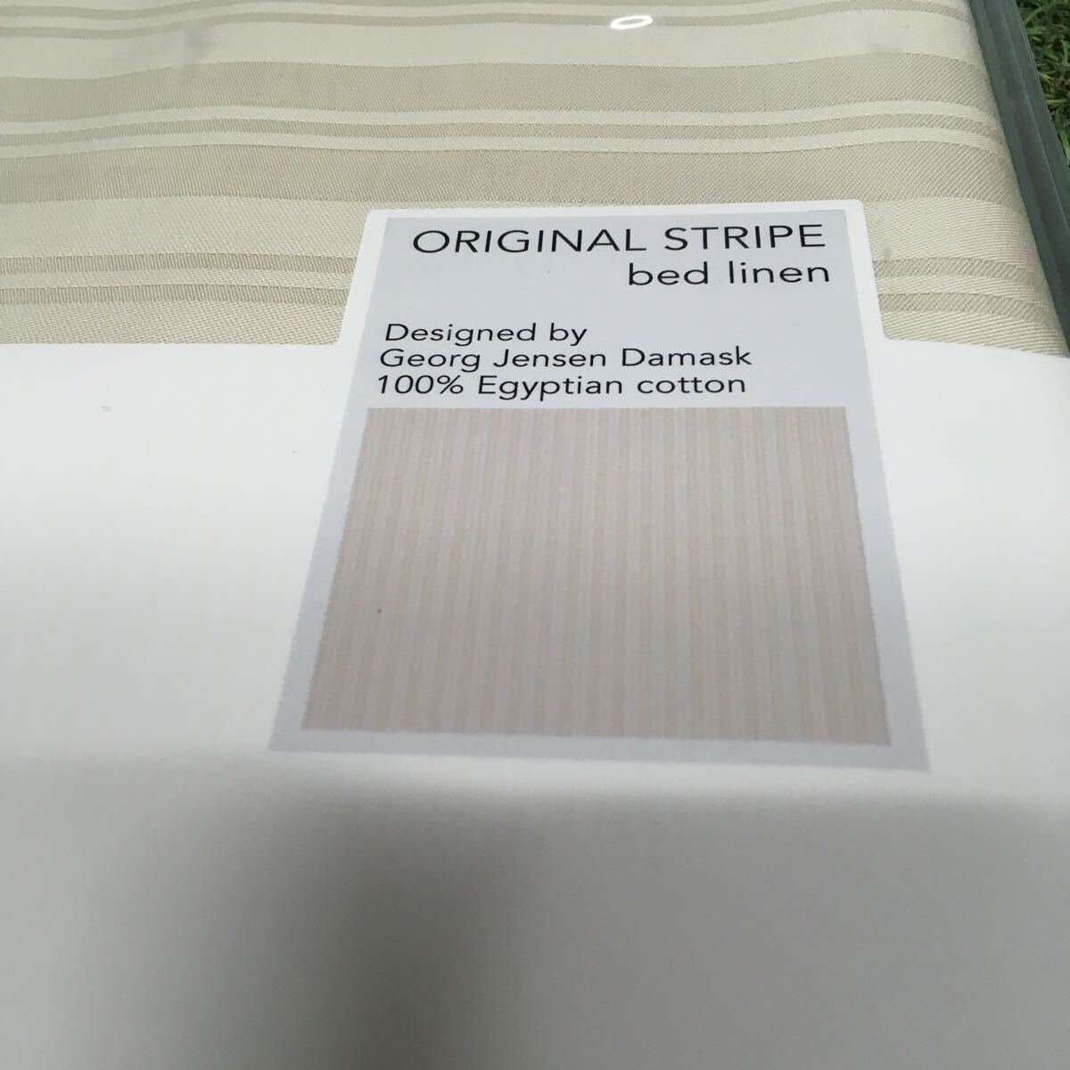 RX522-A44 Georg Jensen Damask ジョージ ジェンセン ダマスク ORIGINAL STRIPE bed linen 枕カバー 寝具 50×70cm 未使用 展示品 カバー_画像3