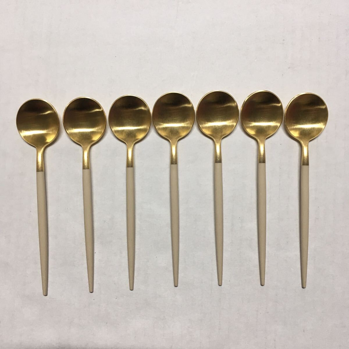 RX475 Cutipolkchi paul (pole) cutlery set goa ivory Gold spoon 7 point summarize kitchen interior unused storage goods tableware 