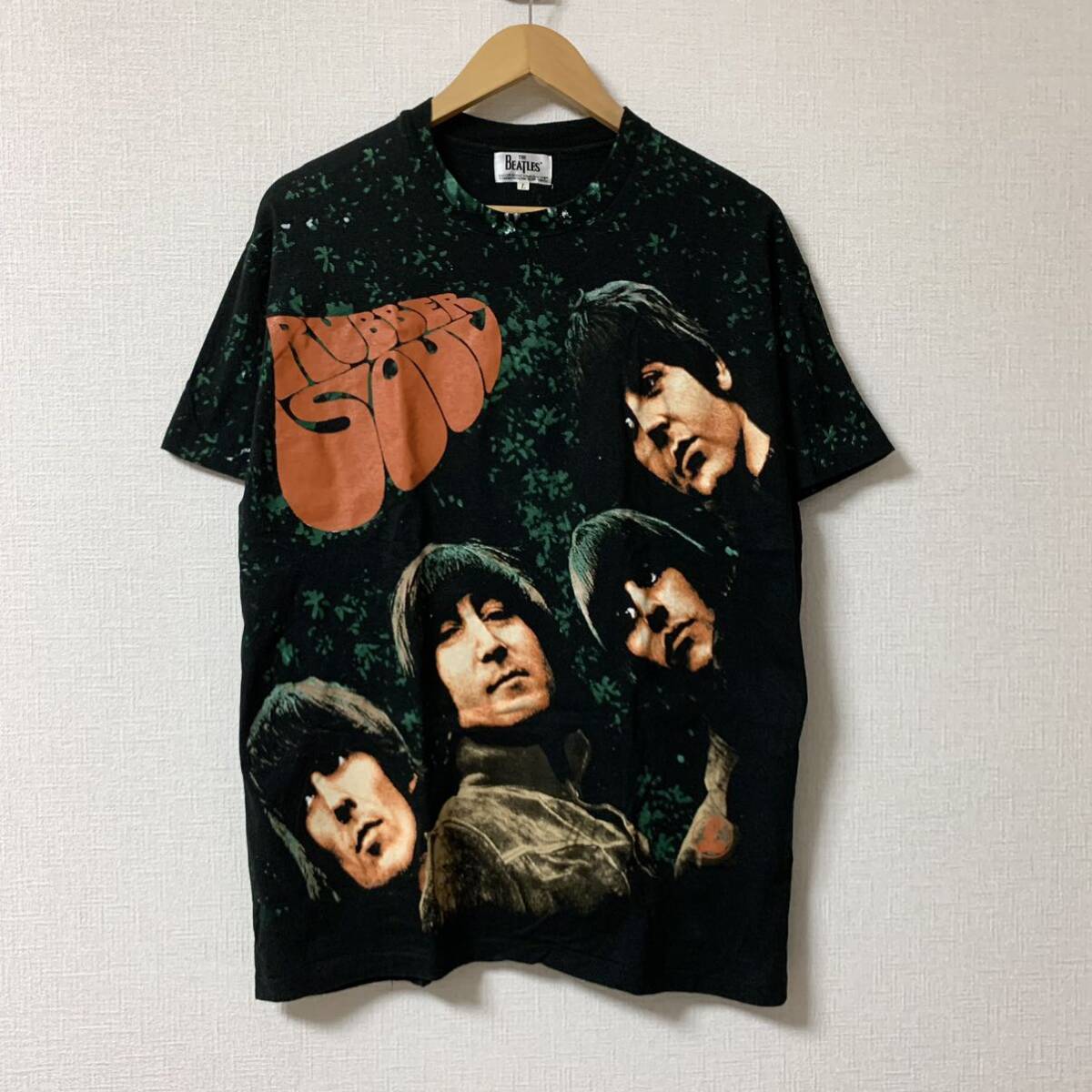 90s 90年代 The Beatles ビートルズ Tシャツ vintage ラバーソウル 古着 ヴィンテージ ジョンレノン 総柄 両面 ビンテージ