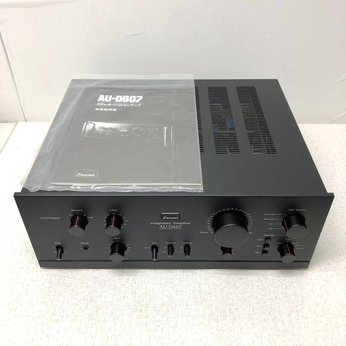 0514C6 極美品★Sansui サンスイ プリメインアンプ AU-D607 オーディオアンプ インテグレーテッドDCアンプ アンプ オーディオ機器 音響機器_画像1