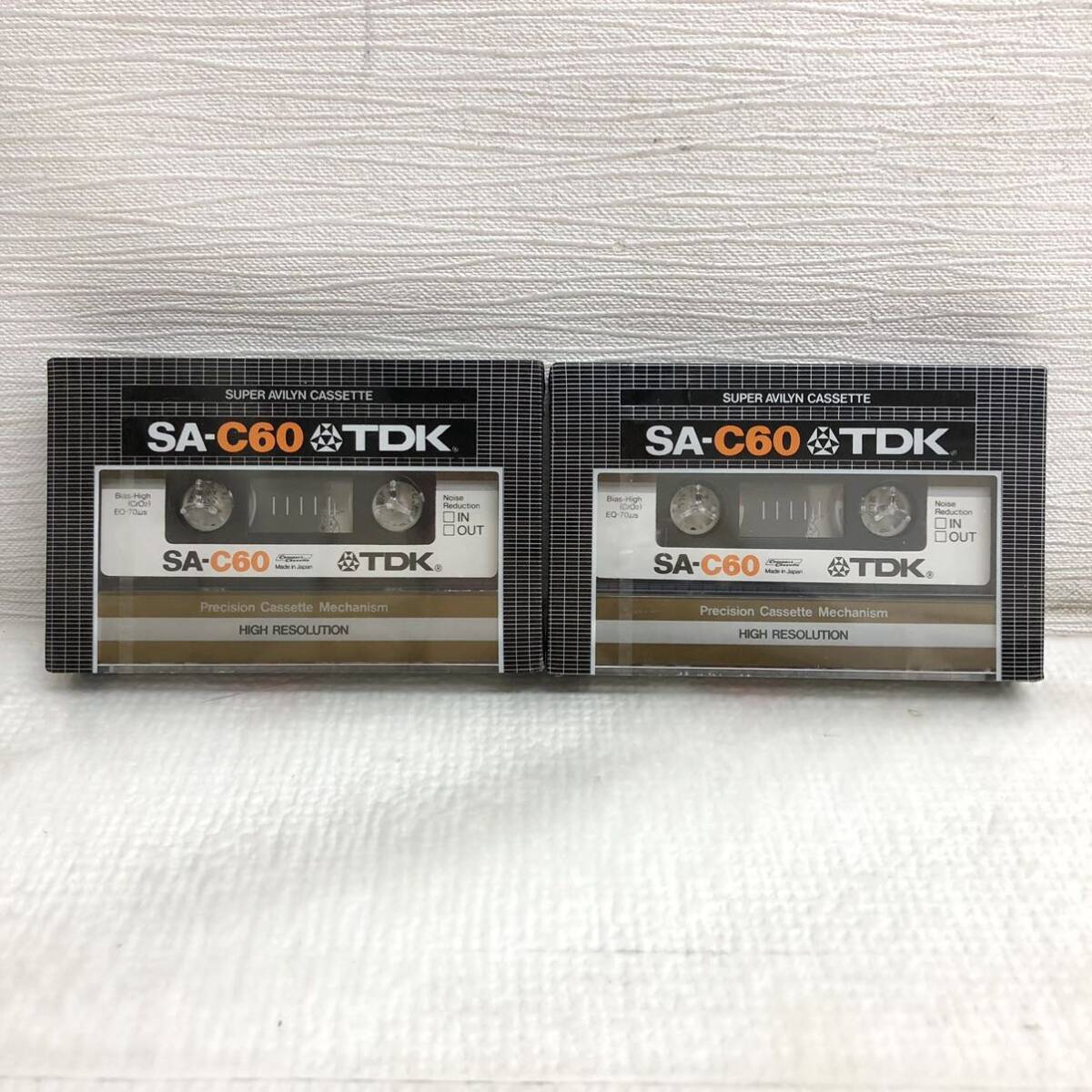 0515F6 unopened *TDK cassette tape SA-C60 2 point set HIGH RESOLUTION HIGH POSITION Hi Posi audio equipment record medium 