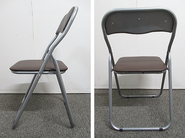 [ secondhand goods ] folding chair folding chair mi-ting chair Brown 