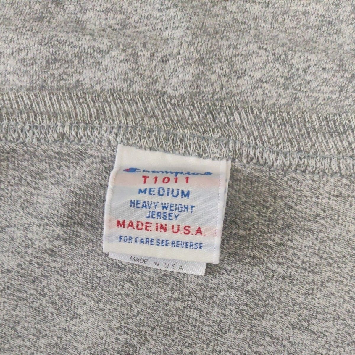 超美品　未使用　チャンピオン　T1011 ポケットTシャツ　無地　グレー　USA製　Mサイズ