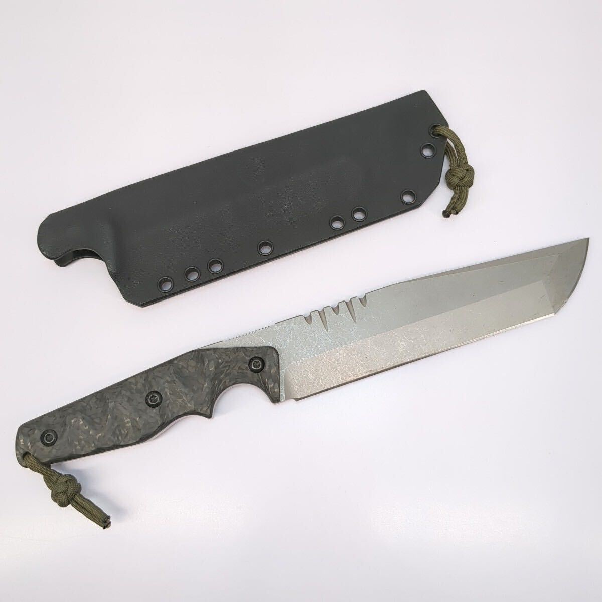 レ)[中古品] Bawidamann Blades S35-VN USA サバイバルナイフ シースナイフ アウトドア 管理Y 送料520円_画像2