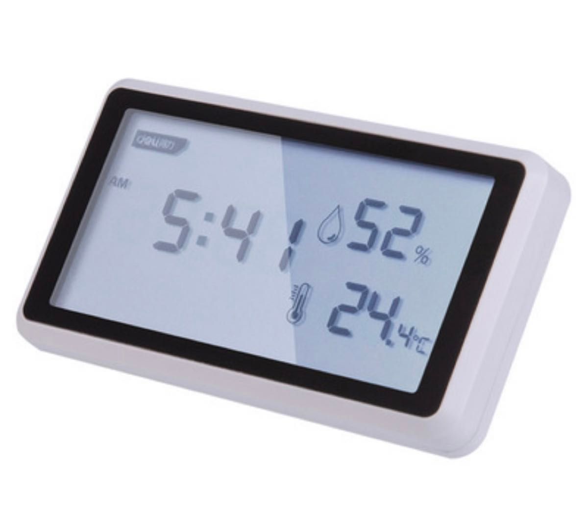 デジタル温度計 湿度計 卓上 おしゃれ 時計 温室計 室温計