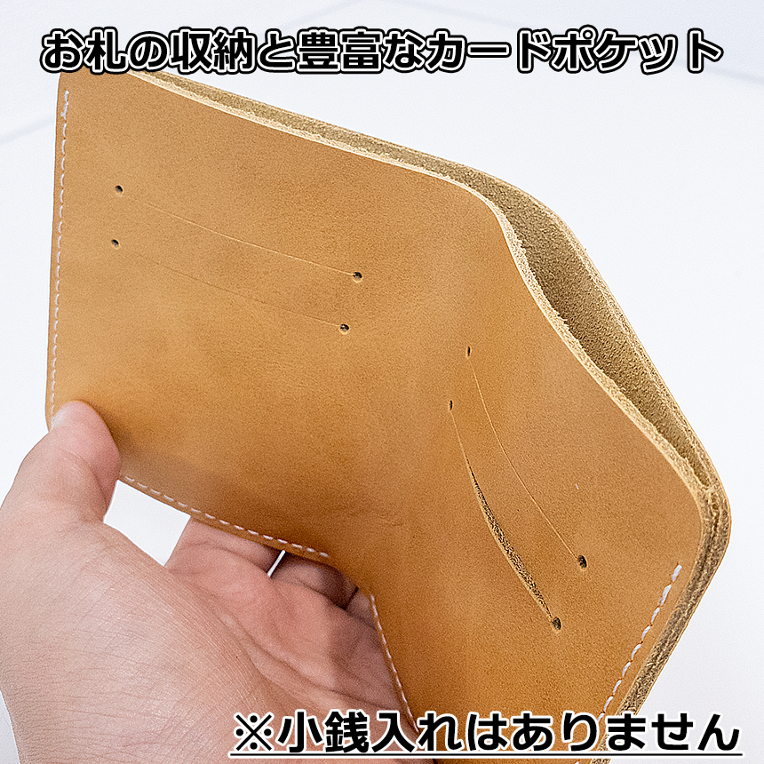 牛革財布 オレンジ 折りたたみ ２つ折り お札入れ コンパクト 2つ折り財布 カード入れ付き レザー財布 カード ポケット財布 革 ORICOW-OR_画像4