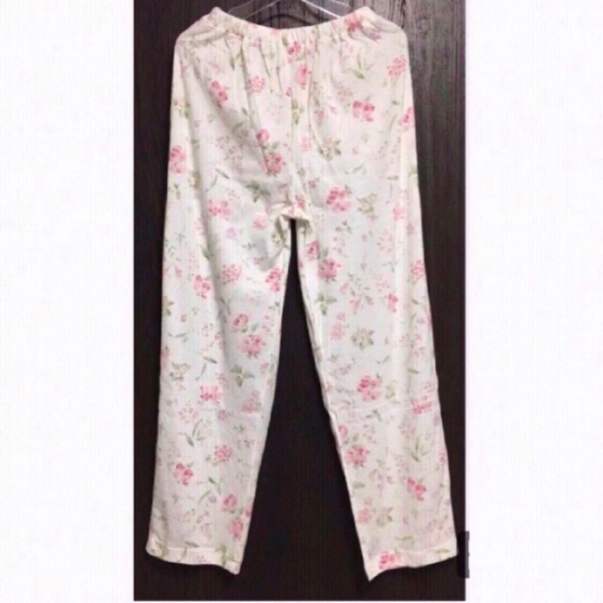 大人気 新品タグ付☆レディース 長袖 薄手 日本製 パジャマ ボタニカル M