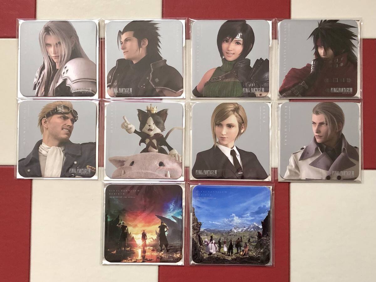 *[FINAL FANTASY VII REBIRTH/ Coaster 10 вид SET( поздняя версия )] Final Fantasy Rebirth / Novelty / привилегия /SQUARE ENIX CAFE*