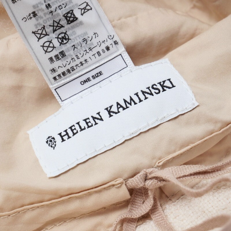 GP9871*《HELEN KAMINSKI ヘレンカミンスキー》ツイード バケットハット 帽子 アイボリー系_画像7