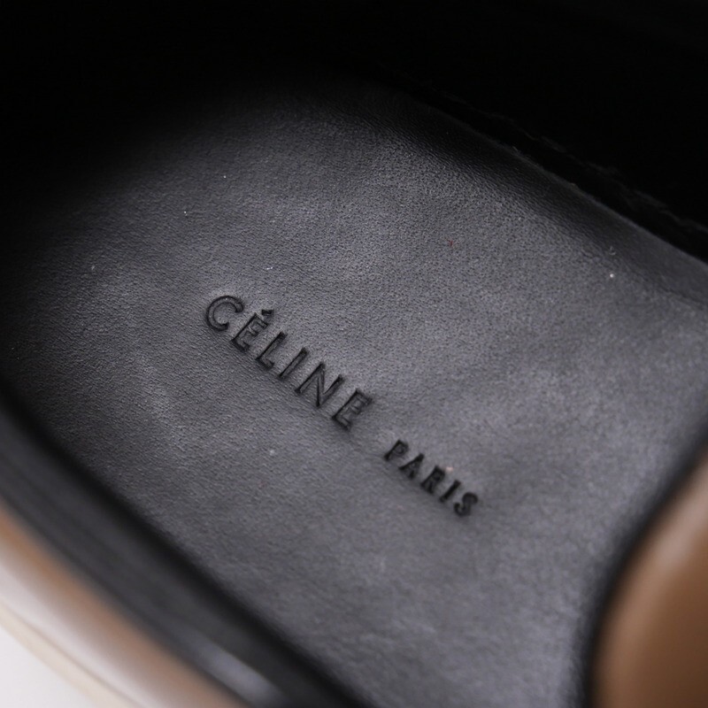 GP9509* Италия  пр-во  《CELINE  Celine 》... период   Size 36 ... ...  кроссовки   ... палатка   кожа   обувь   коричневый цвет 