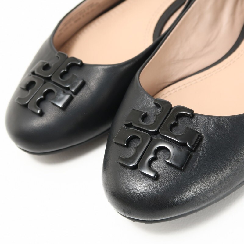 GP9575*TORY BURCH Tory Burch *LOWELL 2 BALLET FLAT* ballet shoes * leather pumps * flat shoes *Size 7M* shoes * black 