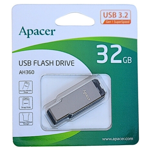 USBメモリ 32GB USB3.2 Gen1 AP32GAH360A-1 キャップレス USB3.0 USB_画像1