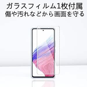 【液晶ガラスフィルム1枚付き】Pysea Samsung Galaxy A53 5G SC-53C ケース 2022モデル ギャラ_画像2