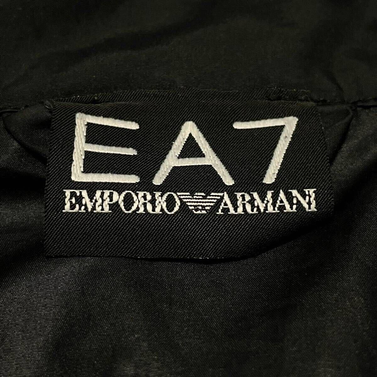 激レアXL◎ エンポリオアルマーニ EA7 ナイロンジャケット ウィンドブレーカー ブラック パーカー 2WAY ダブルジップ EMPORIO ARMANI 3947_画像9