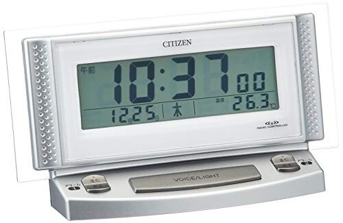 CITIZEN シチズン 目覚まし時計 電波時計 音声アラーム パルデジットボイス_画像1