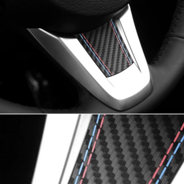 BMW用 Z4 E89 ステアリングホイール飾り インテリア (3Dカーボンレザー)_画像3
