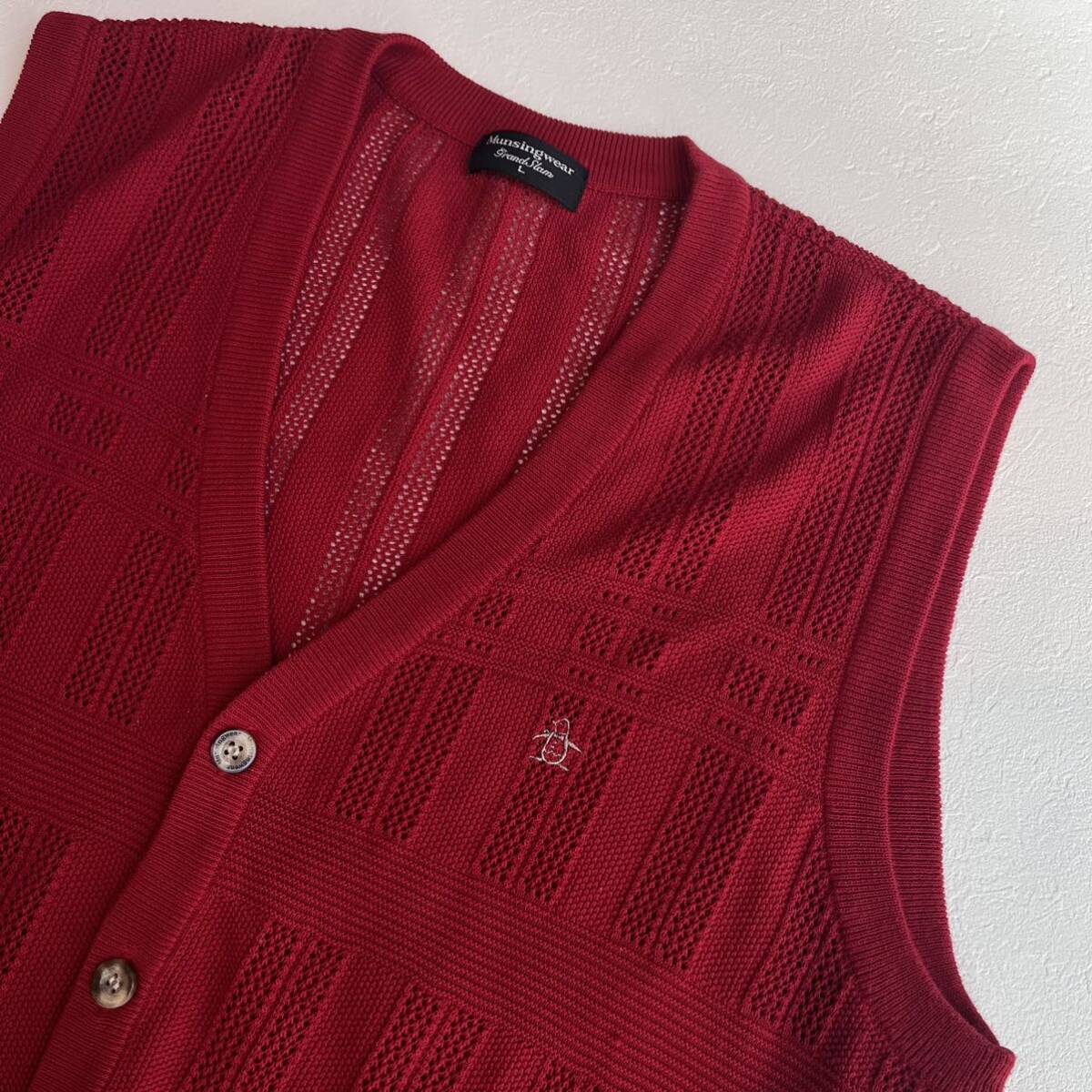 Munsingwear マンシングウェア ニットベスト ベスト サマーベスト メンズ ゴルフウェア GOLF L Munsingwear マンシングウェア ニットベスト ベスト サマーベスト メンズ ゴルフウェア GOLF L