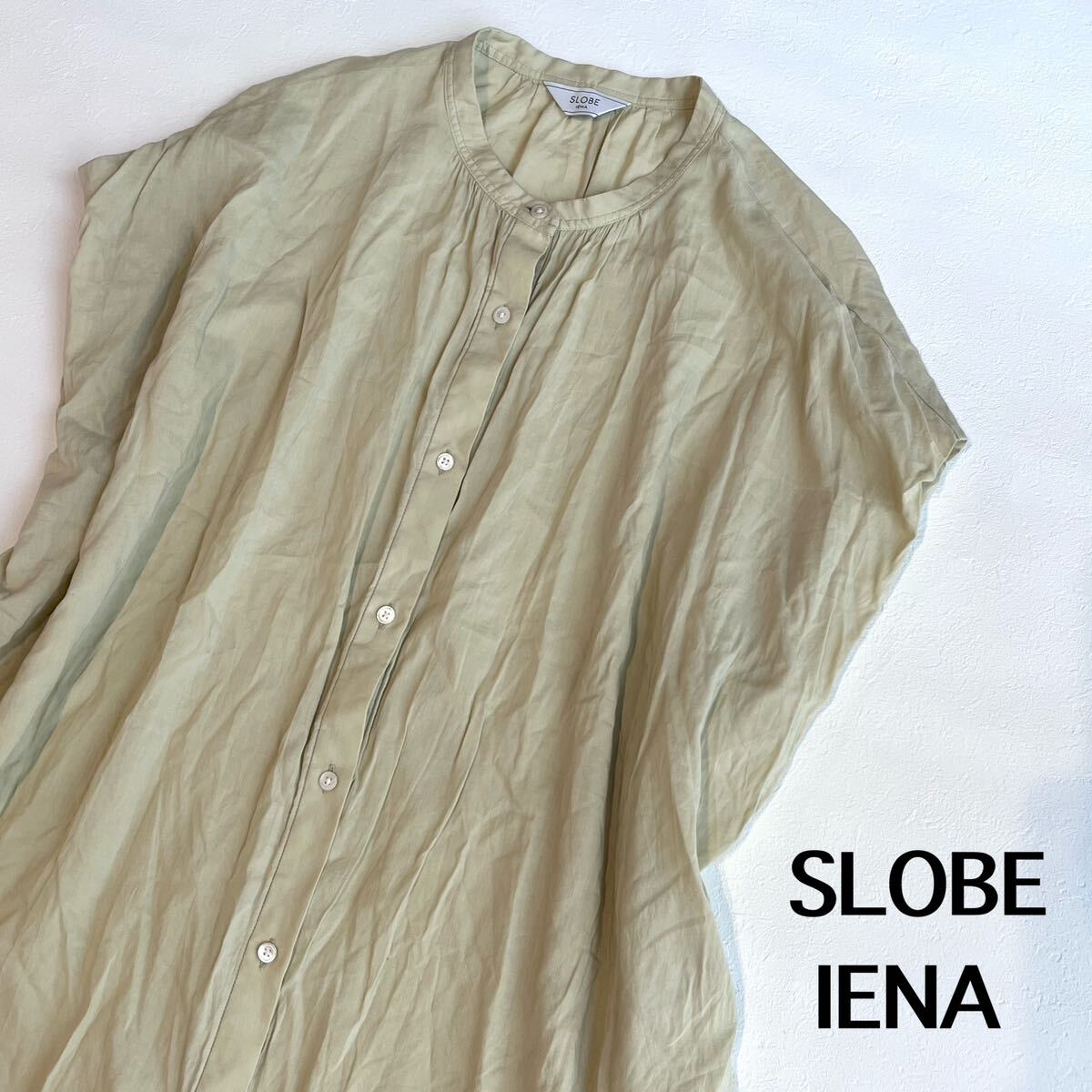 SLOBE IENA イエナ　トップス　ブラウス　シャツ　半袖　ノースリーブ　半袖シャツ_画像1