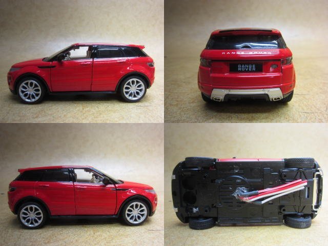 送料無料 AUDI Q7 アウディ RANGE ROVER EVOQUE ランドローバー 1/32スケール 計2台 ドア開閉 ミニカー 自動車模型 ダイキャストカー MSZ_画像4