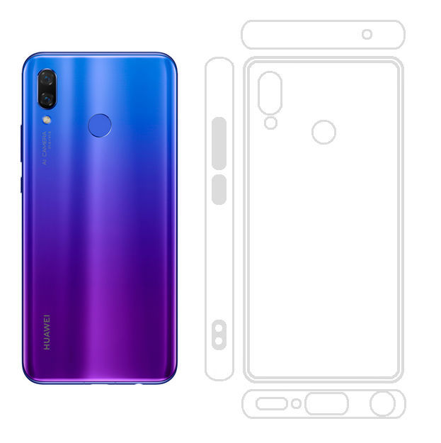 B класса товар Huawei nova3 прозрачный soft TPU кейс 