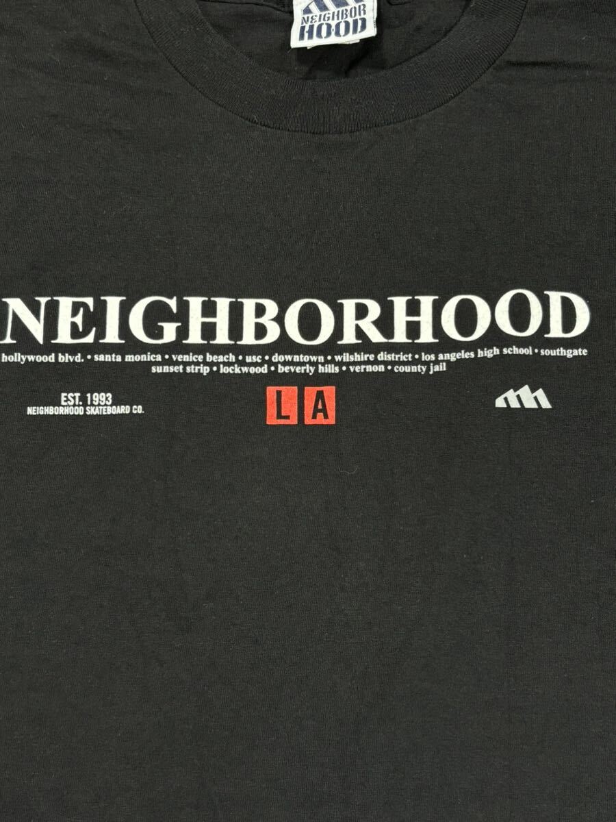 neighborhood 半袖 Tシャツ XLサイズ ブラック 古着 USA製 _画像2