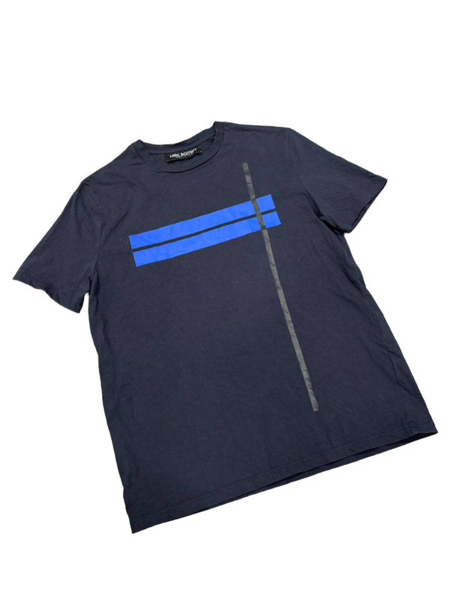 ニールバレット 半袖 Tシャツ イタリア製 ネイビー 半袖 S サイズ 半袖Tシャツ カットソー Tシャツ _画像1