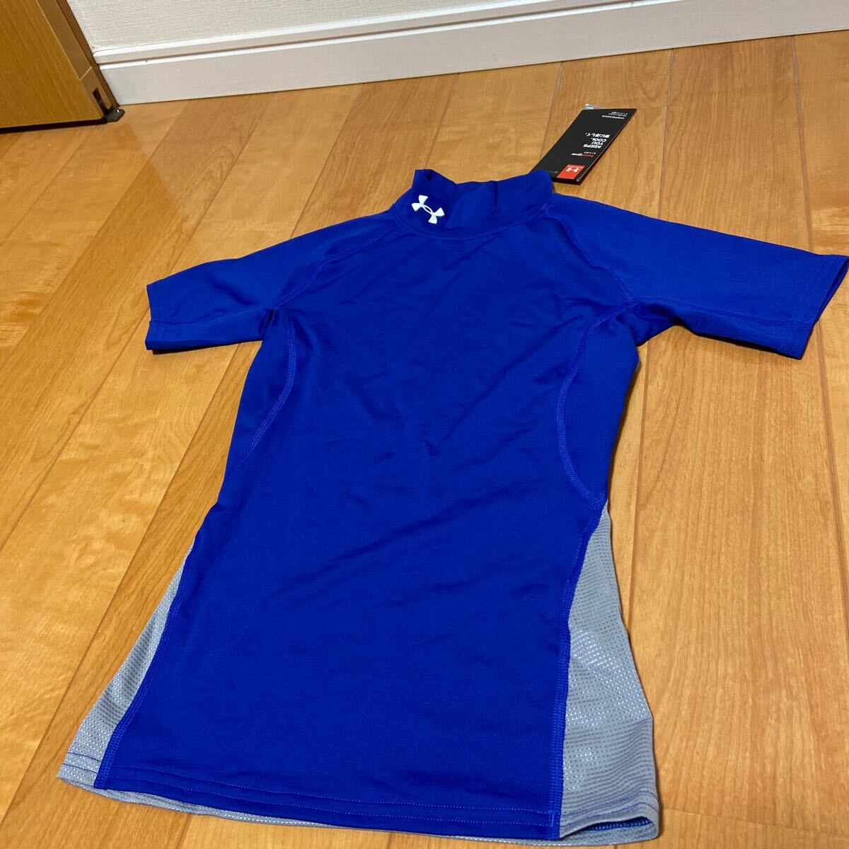 新品未使用品 アンダーアーマー YMD 140 UNDER ARMOUR コンプレッション Tシャツ　ヒートギア ブルー ボーイズ 野球_画像1