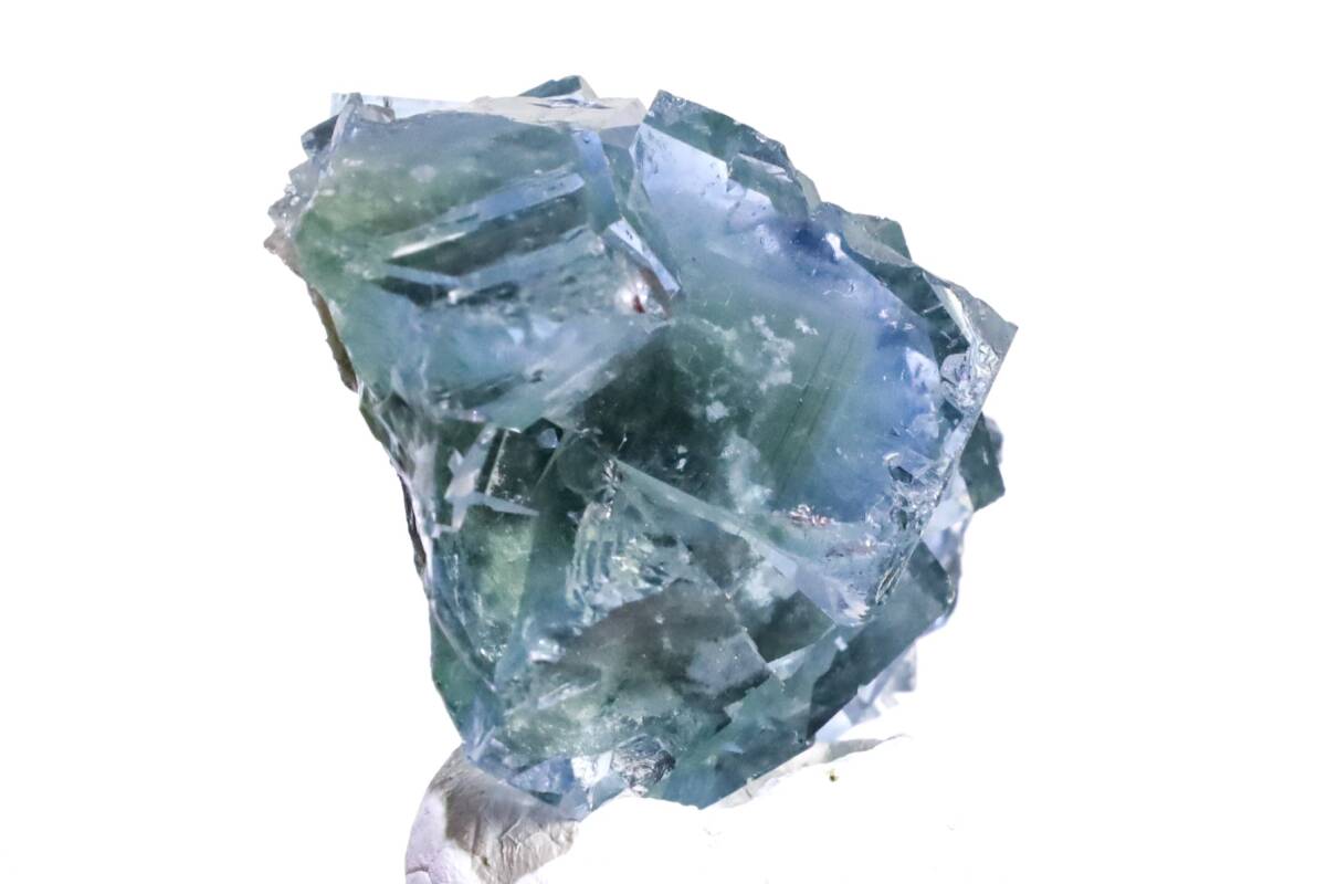 美色宝石質 グリーンコア ゾーニング パープリッシュブルー 天然 フローライト クラスター 26g 天然石 結晶 鉱物 標本 コレクションの画像2