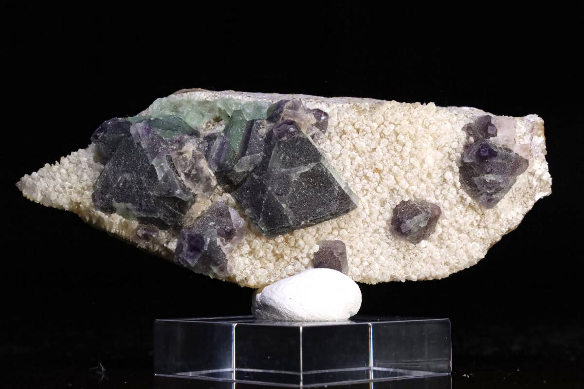 内モンゴル自治区産 天然 フローライト クォーツ クラスター 90g 天然石 結晶 鉱物 標本 コレクション_画像2