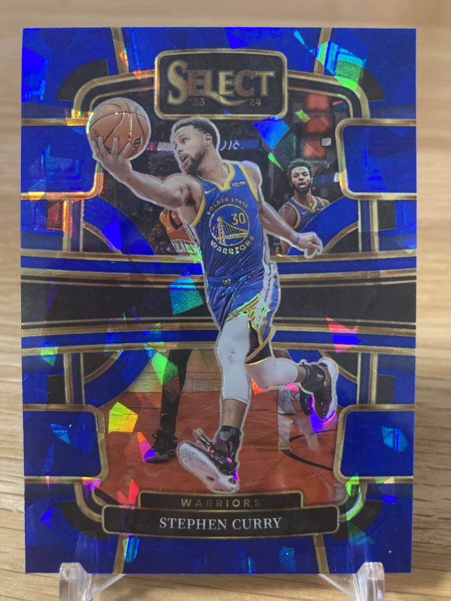 Stephen Curry 2023-24 Panini Select Concourse Blue Cracked Ice Prizm NBA Basketballの画像1