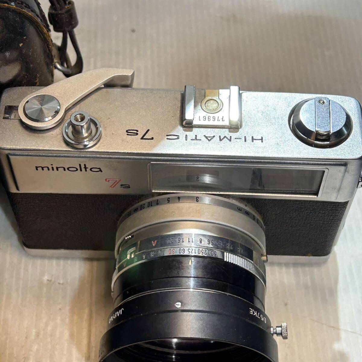 ミノルタ　カメラ　HI-MATIC 7s 1：1.8 f＝45㎜レンズ　minolta　昭和レトロ (B4115)_画像4