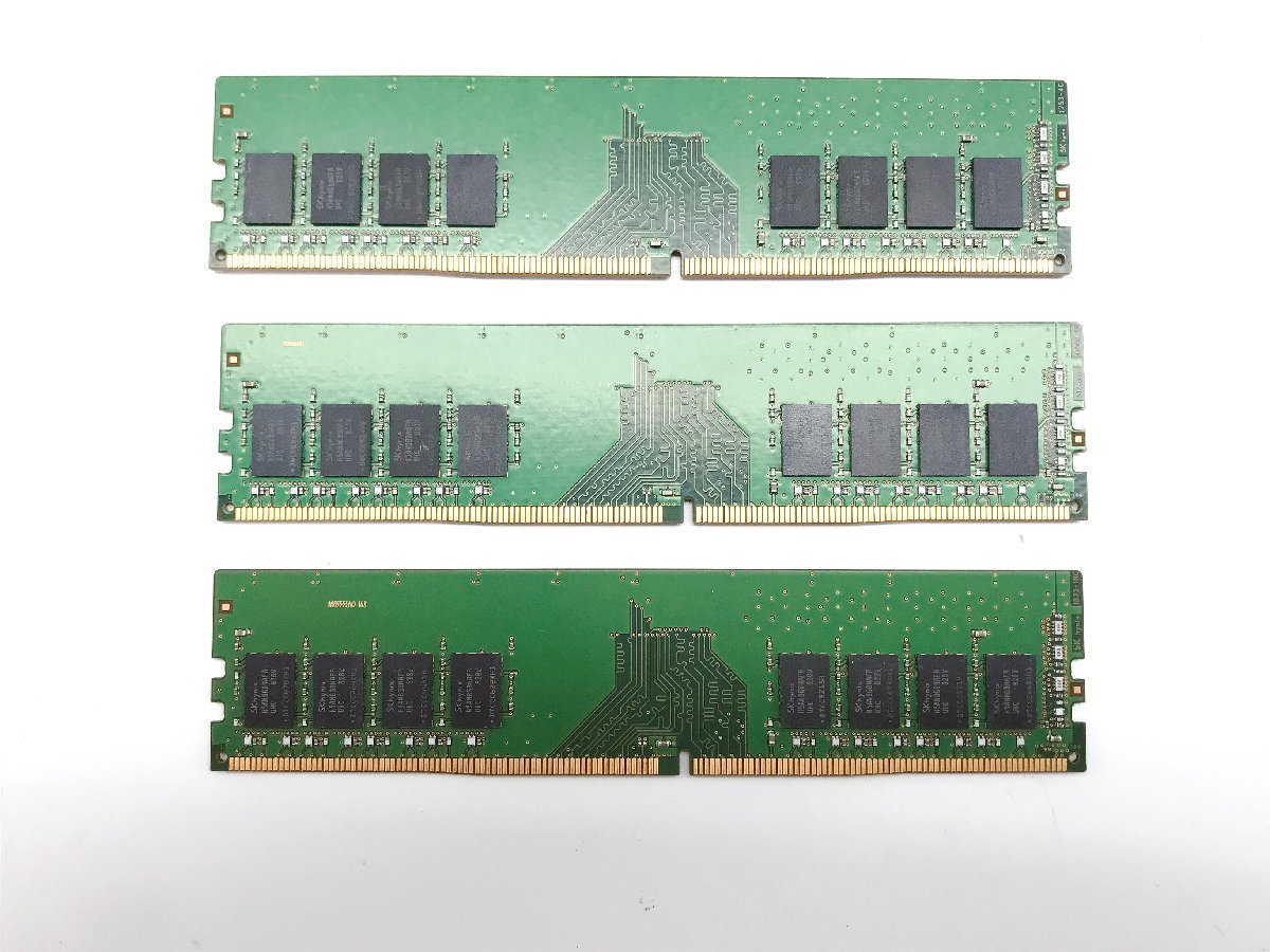 デスクトップPC用メモリ SK hynix 8GB 1R×8 PC4-2400T-UA2-11 3枚セット合計24GB 中古動作品の画像2