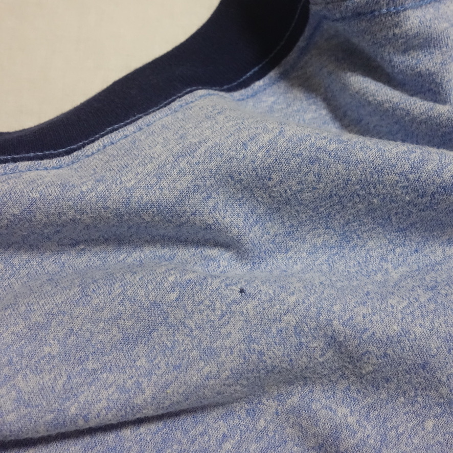 【80's USA製 FFA ビンテージ 青杢 リンガー Tシャツ L】LEXINGTON 霜降り _画像8