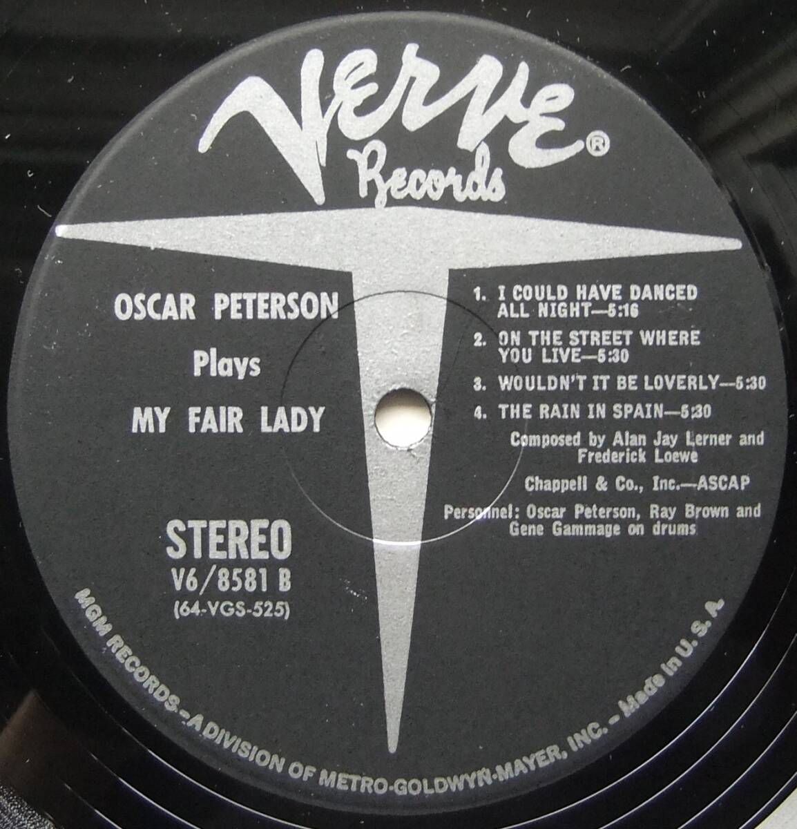 ◆ OSCAR PETERSON / Plays My Fair Lady ◆ Verve V6-8581 (MGM) ◆_画像4