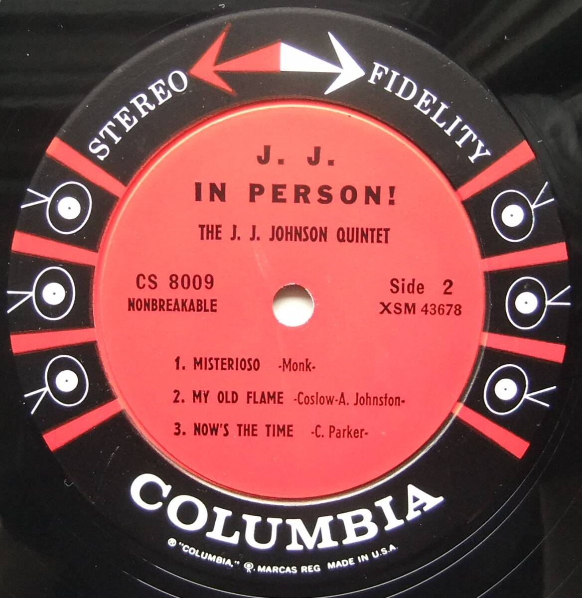 ◆ J.J. JOHNSON Quintet / JJ in Person / TOMMY FLANAGAN - NAT ADDERLY ◆ Columbia CS 8009 (6eye:dg) ◆ W_画像4