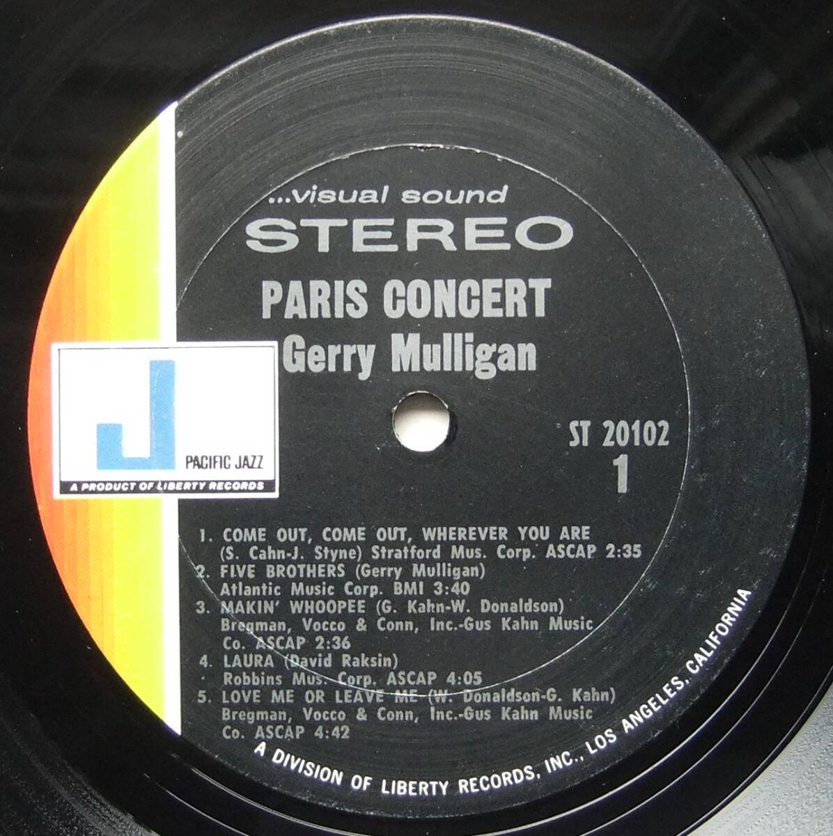 ◆ GERRY MULLIGAN / Paris Concert ◆ Pacific Jazz ST-20102 (Liberty) ◆_画像5