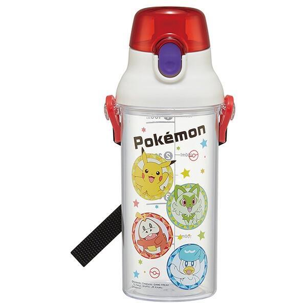 ポケットモンスター ドリンクマーカーボトル 水筒 480ml メモリ付き クリア 透明 子供 子ども キッズ キャラクター スケーター_画像1