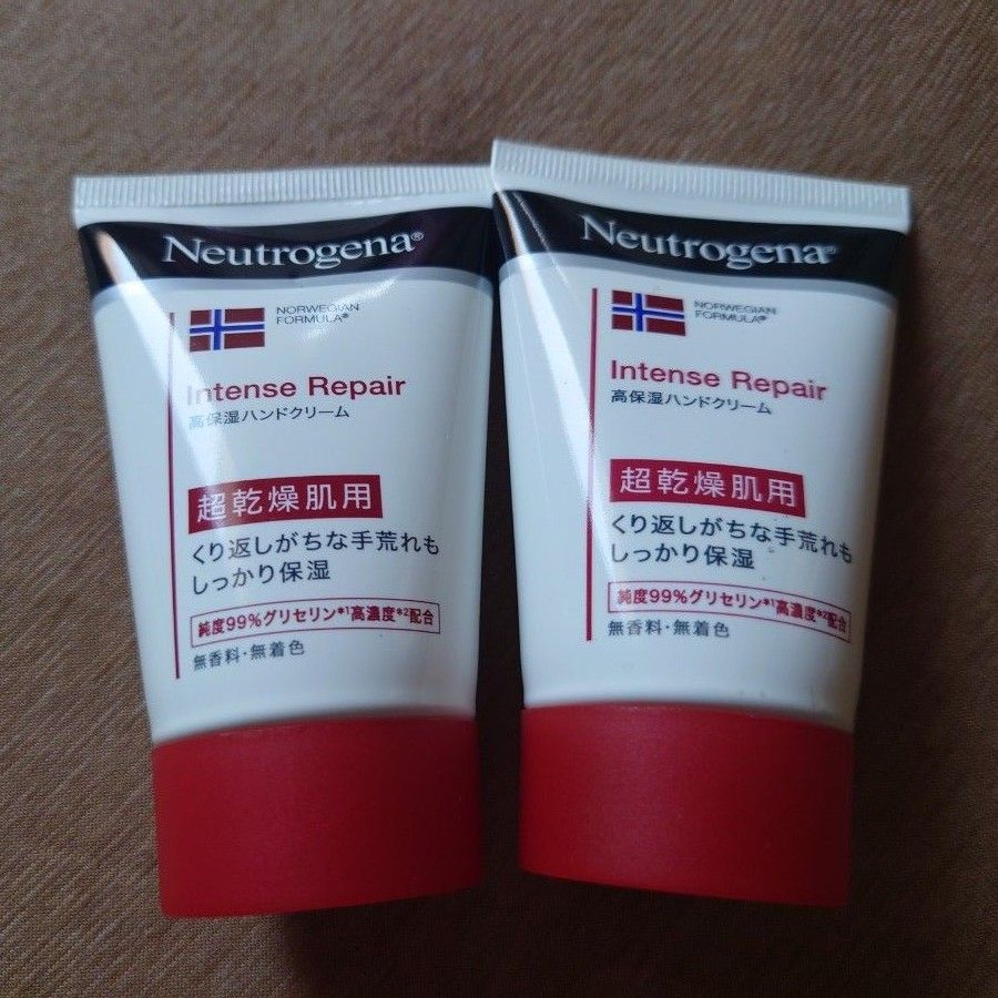 Neutrogena　ニュートロジーナ ノルウェーフォーミュラ インテンスリペア ハンドクリーム 超乾燥肌用 無香料 50g 2個