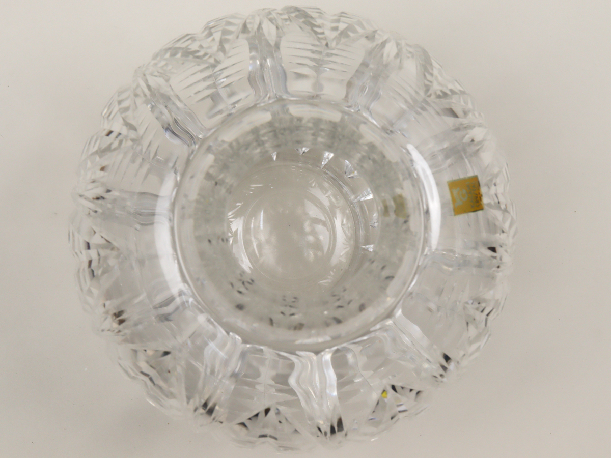 nPrBkagami crystal прозрачный ваза 4.4kg цветок основа прекрасный товар 