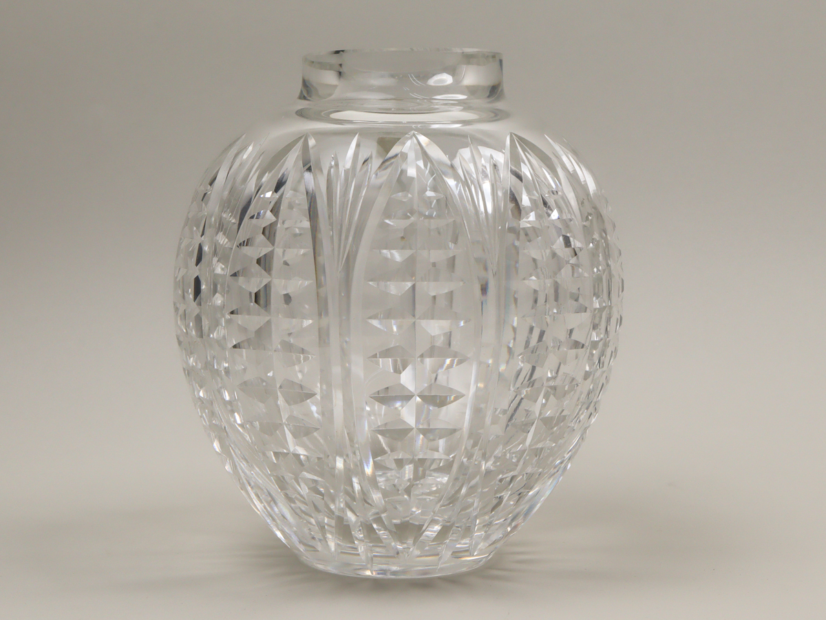 nPrBkagami crystal прозрачный ваза 4.4kg цветок основа прекрасный товар 