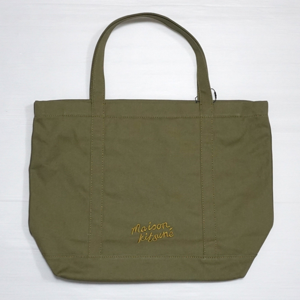 新品・本物 メゾン キツネ MAISON KITSUNE トートバッグ LW05104 WW0107 P384 カーキ